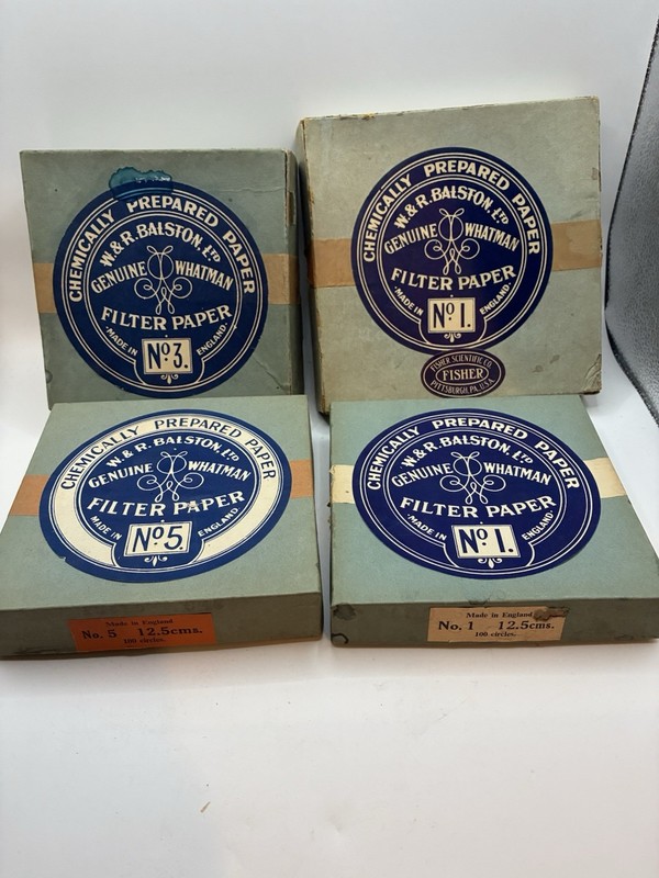 W.& R. Balston genuine Whatman Filter Paper No. 5 - 1 - 3 England 2 Boxes NEW