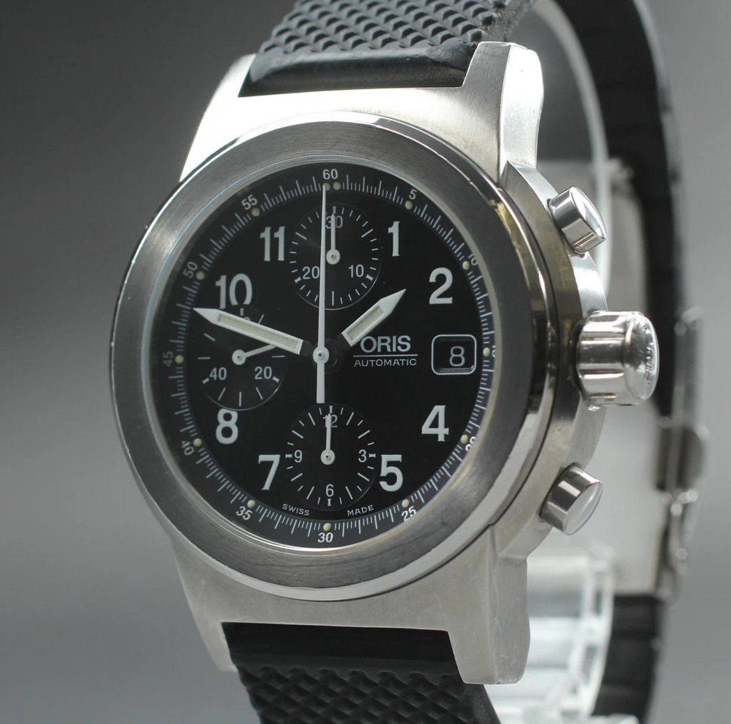 NEAR MINT ORIS Big Crown 7511 Chronograph 42mm Automatic Men Watch Black Dial