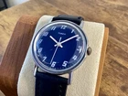Vintage 1976 Men’s Timex Mercury Manual Wind Watch | Deep Blue Dial | Runs