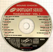 SOUND CHOICE SPOTLIGHT KARAOKE - TIMELESS POP - VOL 1 - SC8353 - RARE