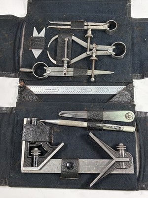 Rare Brown Sharpe 847 & Starrett Standard Set of Tools Apprentist Machinist.