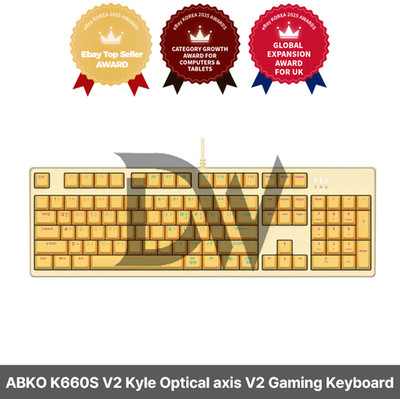 ABKO K660S V2 Kyle Optical axis V2 Gaming Mechanical Keyboard Yellow