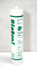 BioSeal Kitchen  Bath Mold Free Silicone Sealant Caulk Cartridge White