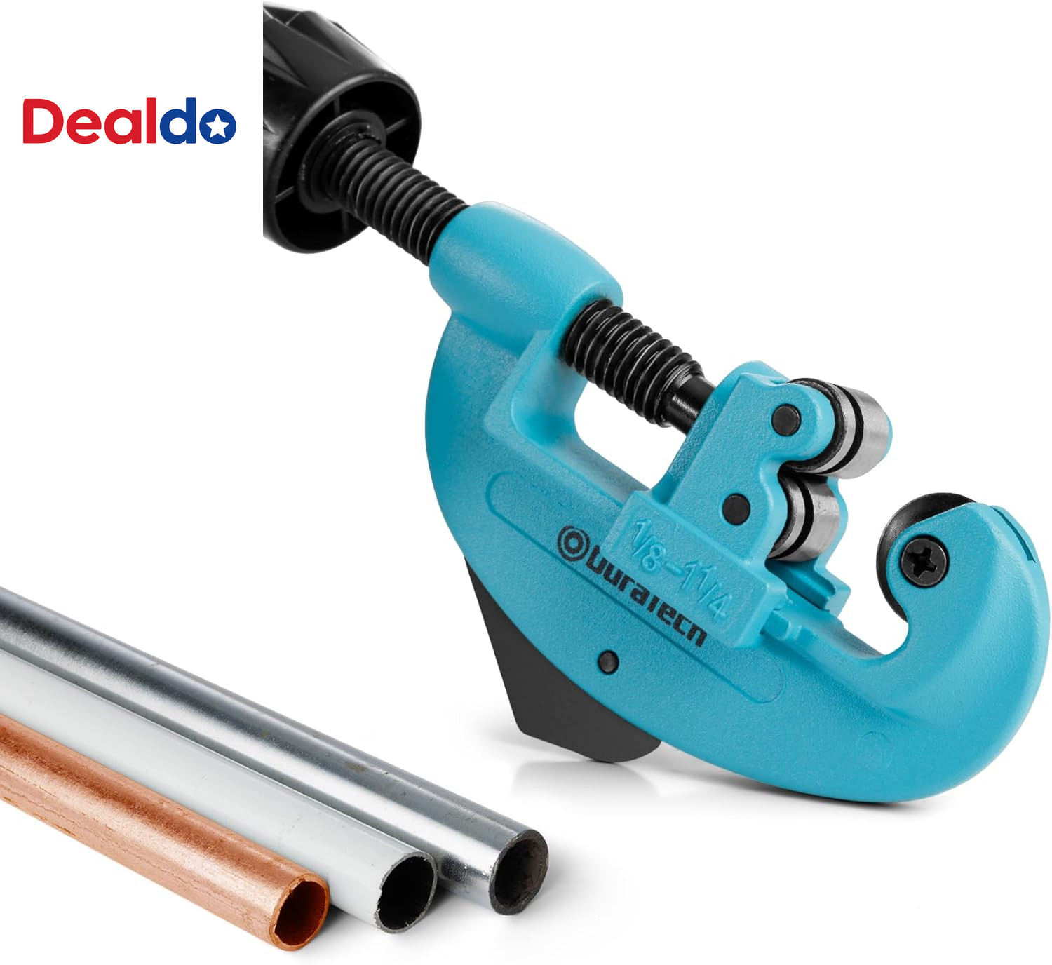 Tubing Cutter 1/8"-1-1/4", Copper, Aluminum, Brass and Plastic Tubing Quick-Acti