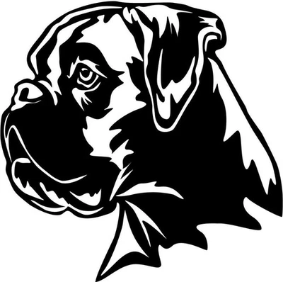 BOXER Aufkleber - Autoaufkleber - sticker - Deutscher Boxer Kopf #21 - Bild 1 von 3