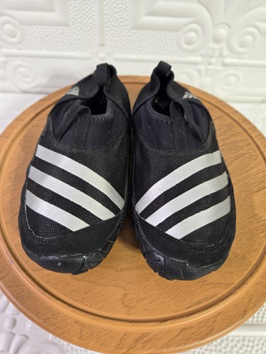 Adidas Shoes Kids Size 2 Terrex Jawpaw Water Slip Ons B39821 Black Fabric Flats - Picture 7 of 13