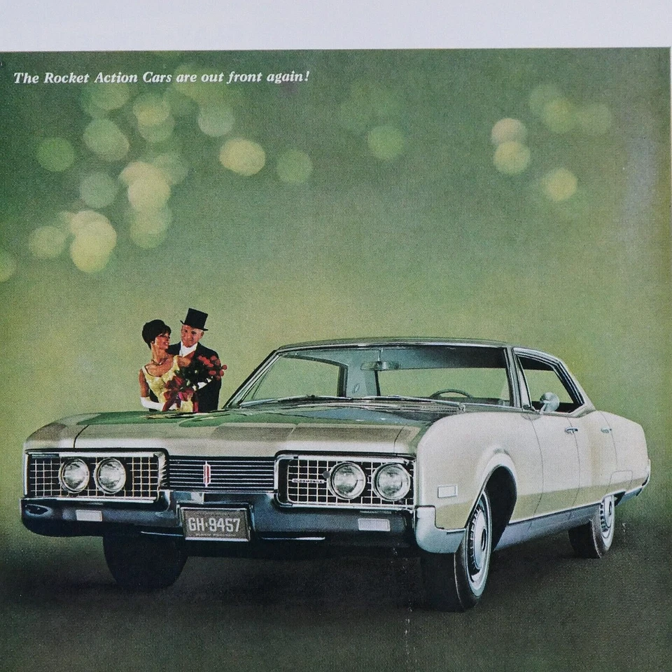 1967 Oldsmobile Ninety Eight Vintage Rocket Action Original Print Ad 8.5 x 11" - Image 4 of 4