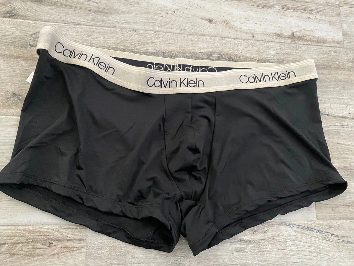 Lot of 3 Calvin Klein Boxers Size XXL 2XL New Black Grey And Gold Logo Band  New