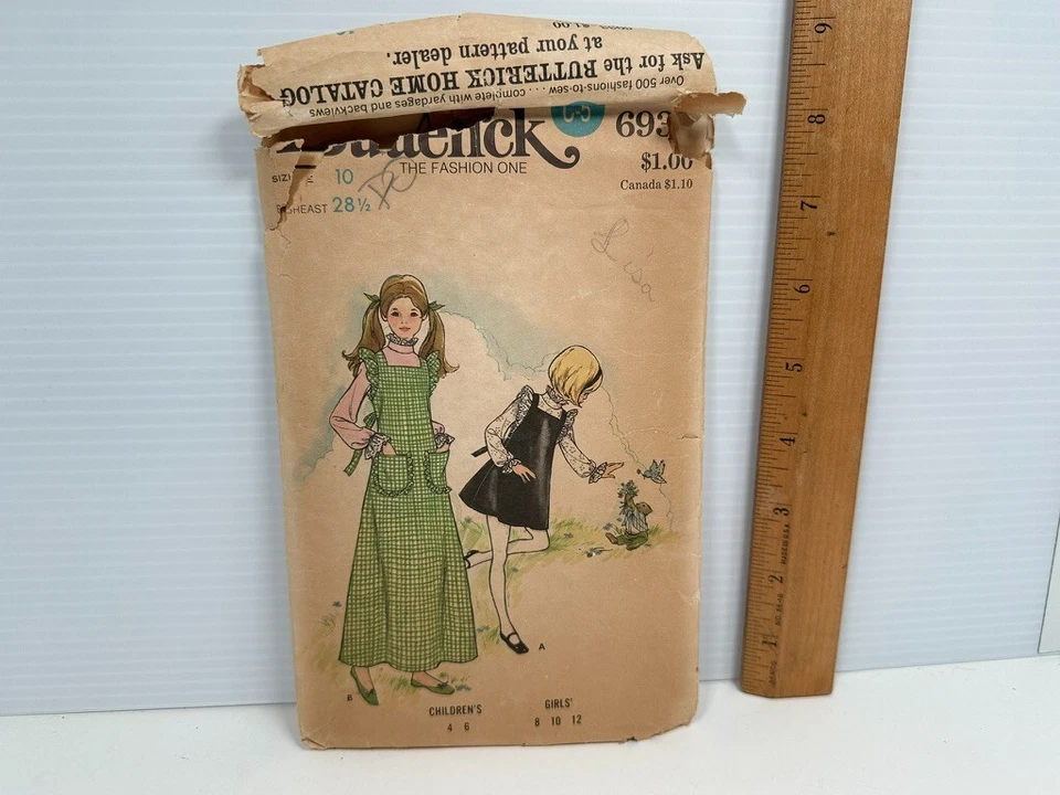 6 Vintage Girls Miss Teen Butterick Simplicity Sewing Patterns CUT Sz 4-14 Child - Image 2 of 4