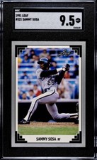 🖤🤍 1991 Leaf #321 Sammy Sosa ~ 💎 SGC 9.5 MINT+  🔥FLAWLESS🔥 White Sox-Cubs