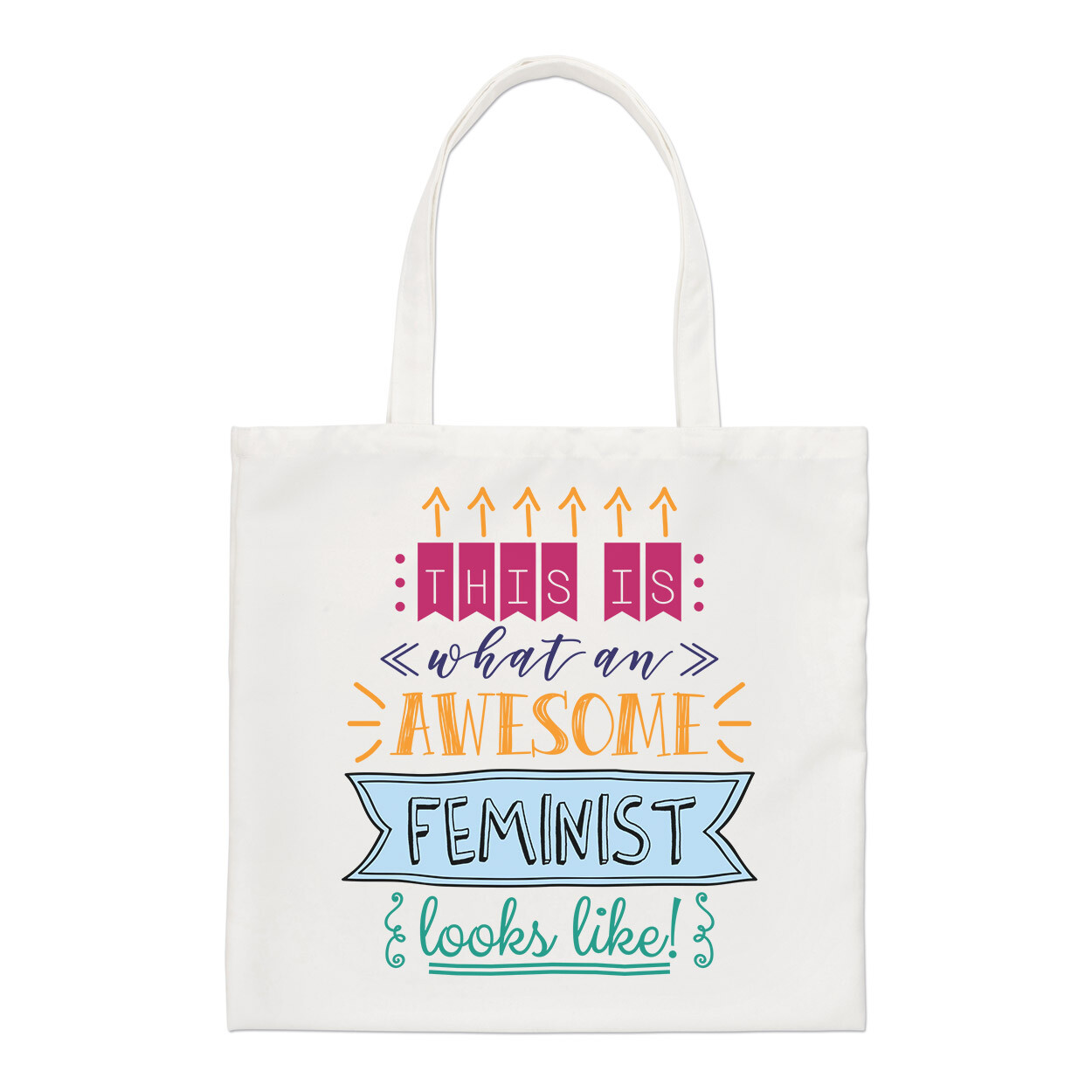 This Is What An Awesome Feminist Looks Like Regular Tote Bag Funny Best Shopper