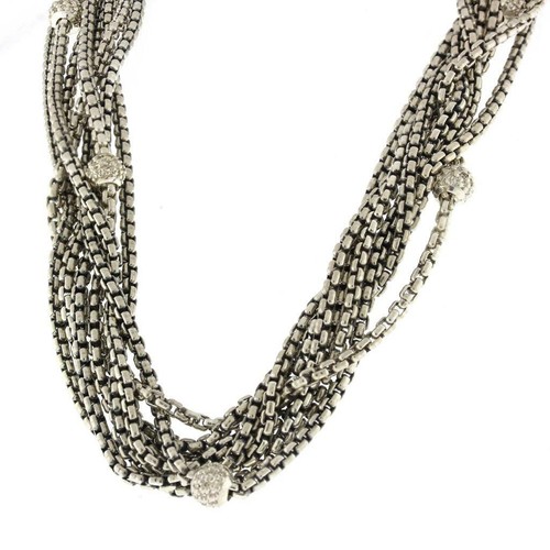 David Yurman Multi Strand Diamond Ball 