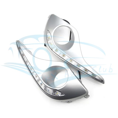 Pair Daytime Lights LED DRL Fog Lamps q For Toyota Highlander 2012 2013 2014 - Picture 7 of 12