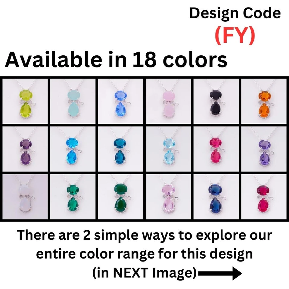 Colgante de piedras preciosas de circón verde esmeralda creado en laboratorio joyería de moda FY Foto 4 de 4