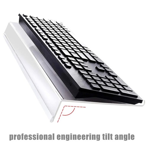 Acrylic Computer Keyboard Stand 78-Keys Keyboard Riser Lift Tray Non-slip Holder - Afbeelding 4 van 11
