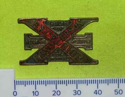 1917 EXCELSIOR - HENDERSON (USA Chicago) Emaille Motorrad Bike Abzeichen Pin Revers