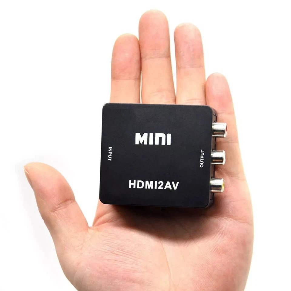HDMI to AV RCA CVBS Converter Adapter Mini Box 1080P.  For Traditional older TV - Image 4 of 4