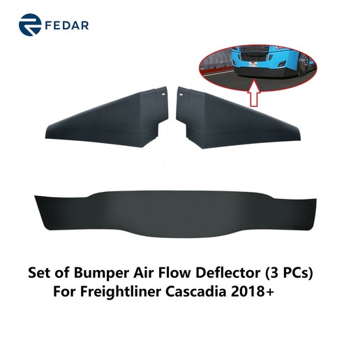Bumper Air Flow Deflector Set of 3 PCs for Freightliner Cascadia 2018+ eBay