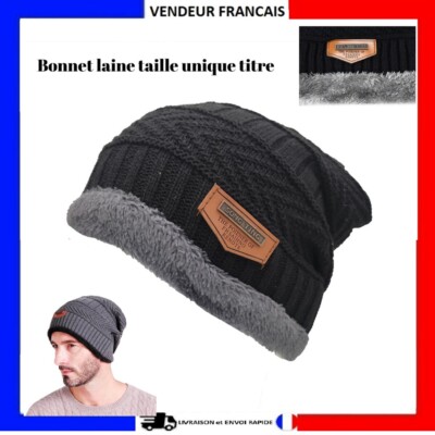 Strickmütze Wolle Fell Unisex ModeWinter Warm Mix Mode Elegant Komfort