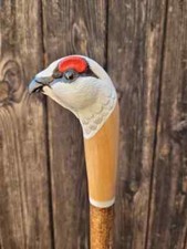 wooden walking stick hand carved bird wooden walking cane