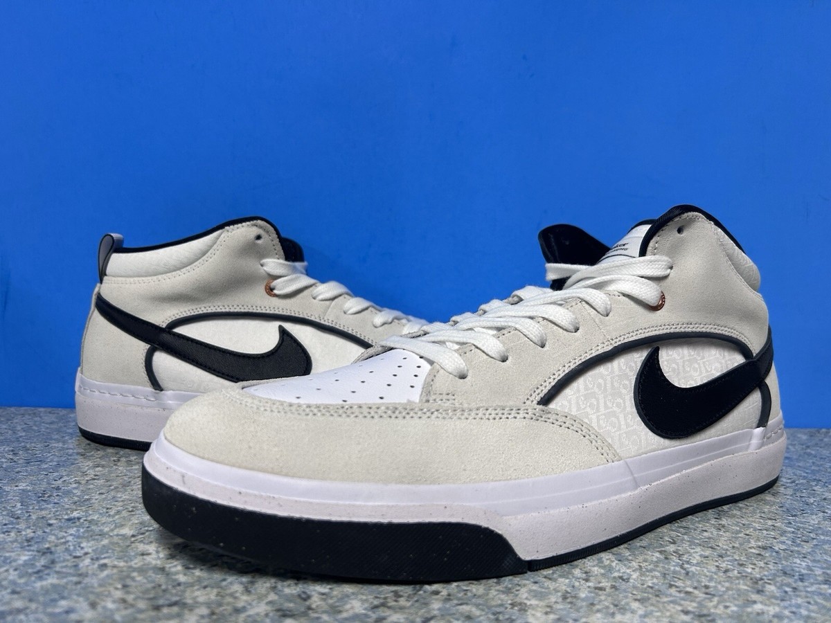 Size 13 Nike React Leo SB White Black for sale online