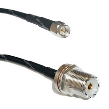 RG58 Silver SMA MALE to UHF Female BULKHEAD Coax RF Cable USA Lot