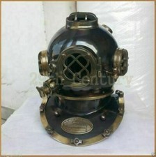 Antique Collectible Brass Vintage Mark V Diving Divers Helmet Maritime U.S Navy