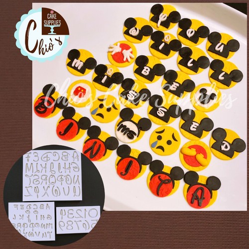 Alphabet Letters Uppercase / Lowercase & Numbers Silicone Mold, 3 pieces set. - Picture 5 of 6