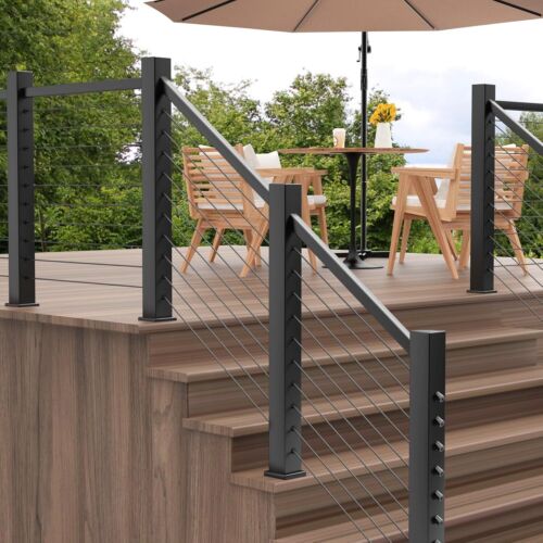 100FT 1/8" Black Deck Railing Cable T316 Stainless Steel Cable For 7x7 Strands - Picture 6 of 8