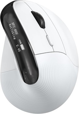 Wireless Ergonomic Vertical Mouse with OLED Screen Display for Right Hand