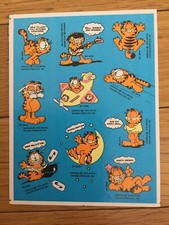 Vintage 1978 Garfield Sticker Sheet Jim Davis Unused