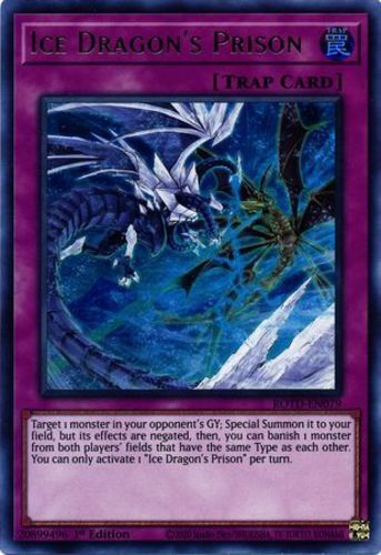 Yu-Gi-Oh! Ice Dragon's Prison Card - ROTD-EN079 Ultra Rare 1st Edition From Rise Of The Duelist - View #7