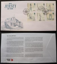 Jersey Stamps "New Jersey - 350th Anniversary" First Day Cover 2014