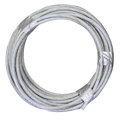 1/16-3/32'' x 100' Vinyl Coated Galvanized Aircraft Cable 7X7 Wire Rope Control