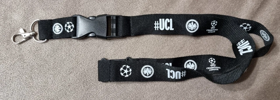 Eintracht Frankfurt SGE Schlüsselband Lanyard ORIGINAL - UCL Champions League