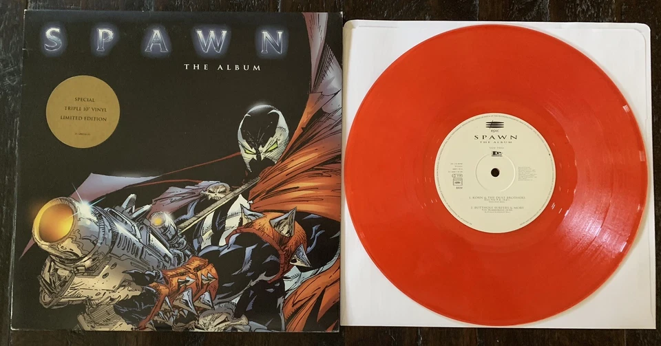 SPAWN The Album 3x 10” Red Vinyl-Metallica Slayer Marilyn Manson Korn Incubus - Image 2 of 4