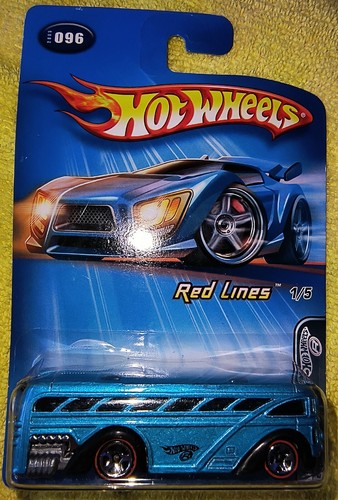 2005 HOT WHEELS KMART EXCLUSIVE AQUA SURFIN SCHOOL BUS, HW RED LINES, HW #96 - Picture 1 of 16