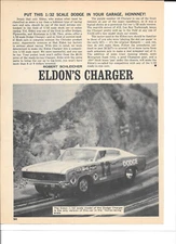 Eldon's Charger 1/32nd Scale Slot Car Vintage Mag Ad PHOTOCOPY