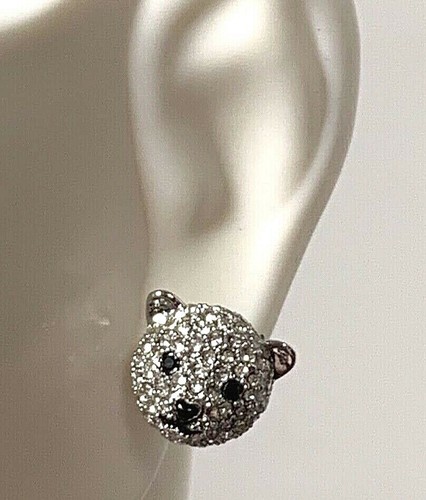 Kate Spade Polar Bear Pave Stud Earrings Arctic Friends New - Picture 7 of 9