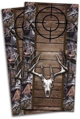 Deer Skull with Camo Cornhole Bag Toss Wrap Set