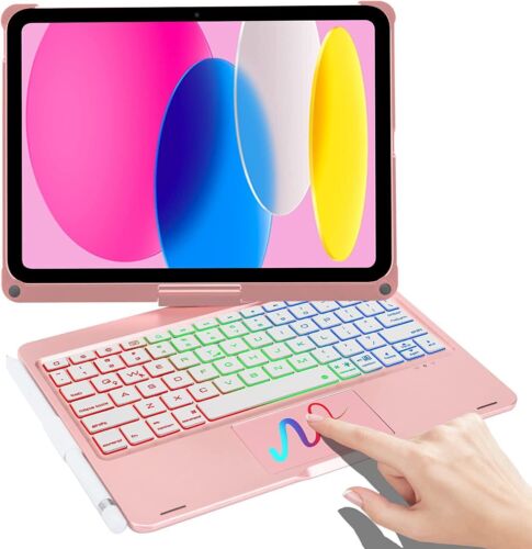 Backlit Touchpad Keyboard Case With Rotate for iPad (A16) 11th Gen/iPad 10th Gen - Picture 24 of 31