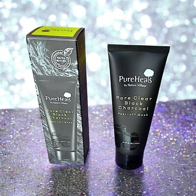Pure Heals PORE CLEAR BLACK CHARCOAL Peel-off Mask 3.53 oz New In Box & Sealed