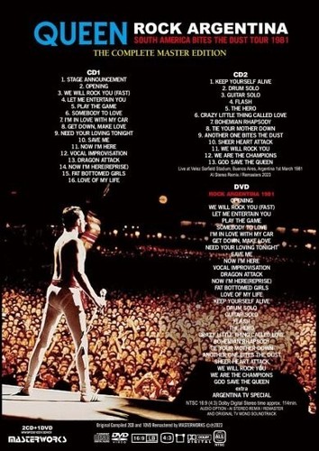QUEEN/ROCK ARGENTINA SOUTH AMERICA BITES THE DUST TOUR 1981 (2CD+1DVD) - Imagen 3 de 5