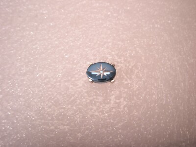 5/16'' Diamond Cut Blue Anodized Aluminum Vintage SWANK Tie Tack Lapel Pin r138