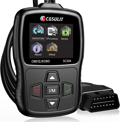 SC204 Enhanced OBD2 Scanner Diagnostic Tool, Check Engine Code Reader with Reset