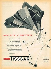 PUBLICITE ADVERTISING 025  1954  TISSGAR tissus BOUSSAC  les mouchoirs
