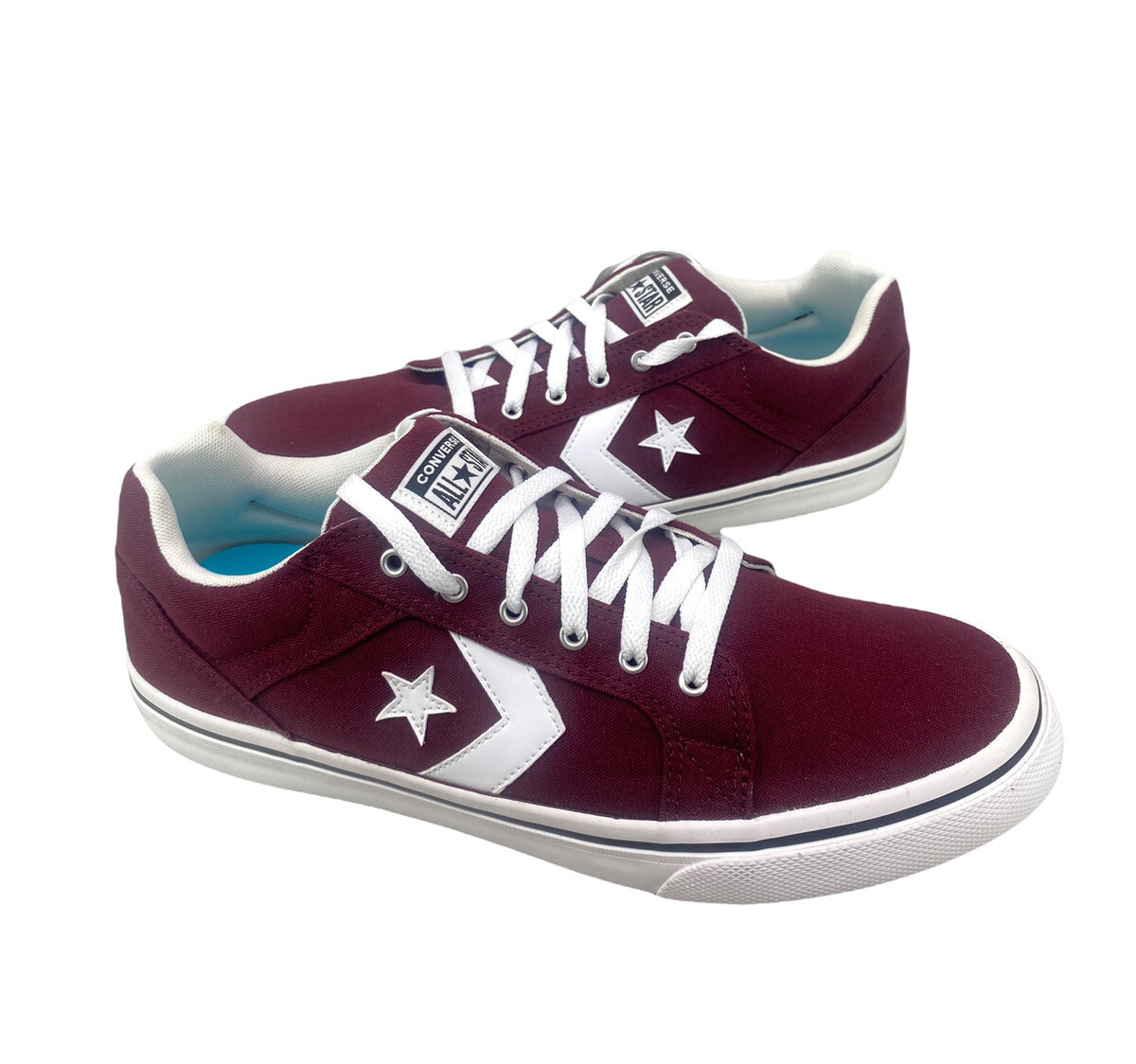 Converse El Distrito 2.0 Canvas Mid Top Sneaker, Size 12 in Deep Bordeaux/white/black at Nordstrom Rack