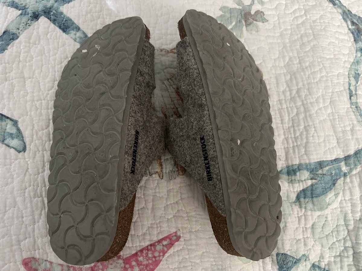 Birkenstock Arizona Rivet Wool Felt Sandals Doubleface Gray Men\'s 13 EU 46 NWOB Birkenstock Arizona Rivet Wool Felt Lined Doubleface Gray  main image 2