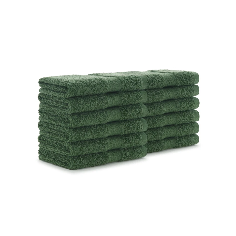 12 Pack of Bathroom Washcloths - 100% Ring-Spun Cotton - 12 x 12 - Color Options - Image 1 of 4