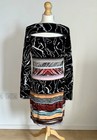 New ListingMissoni Cutout Slit Zigzag Aztec Motif Wool Stretch Multicoloured Dress Size 46